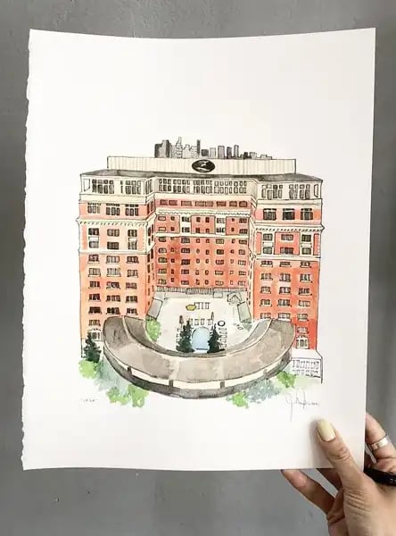 Hotel ZaZa Gallery Sketch Illustration