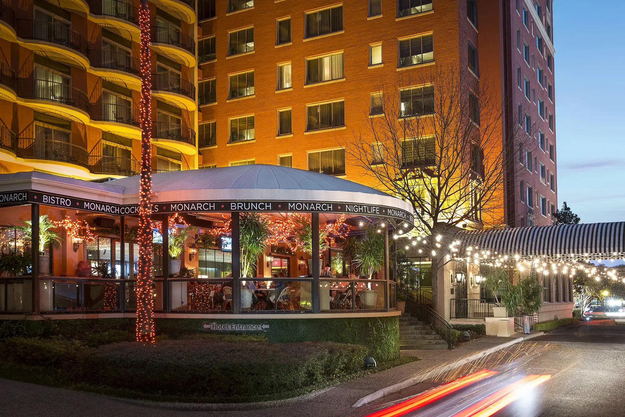 Hotel ZaZa Houston Museum District Dining Monarch Terrace Exterior