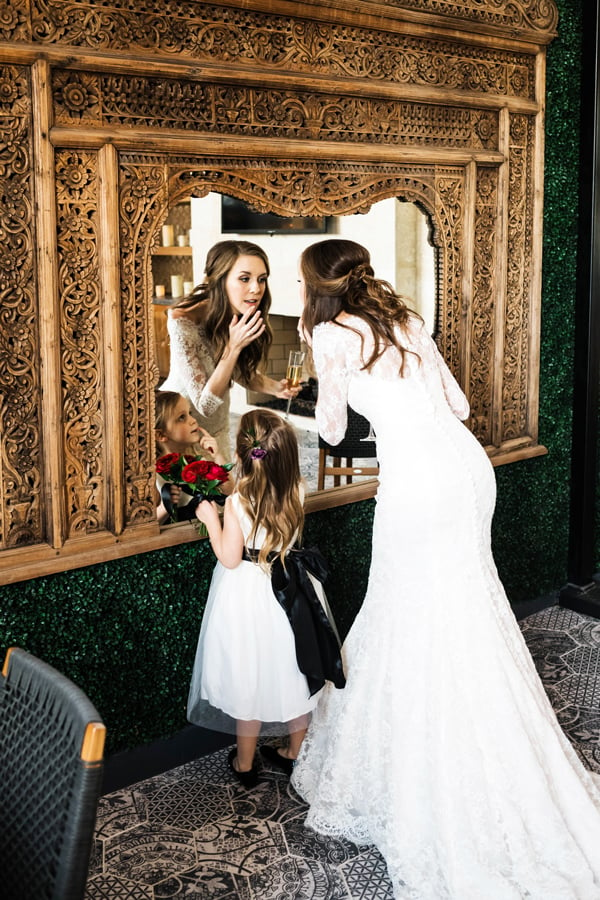 Hotel ZaZa Weddings Events Bride And Flower Girl