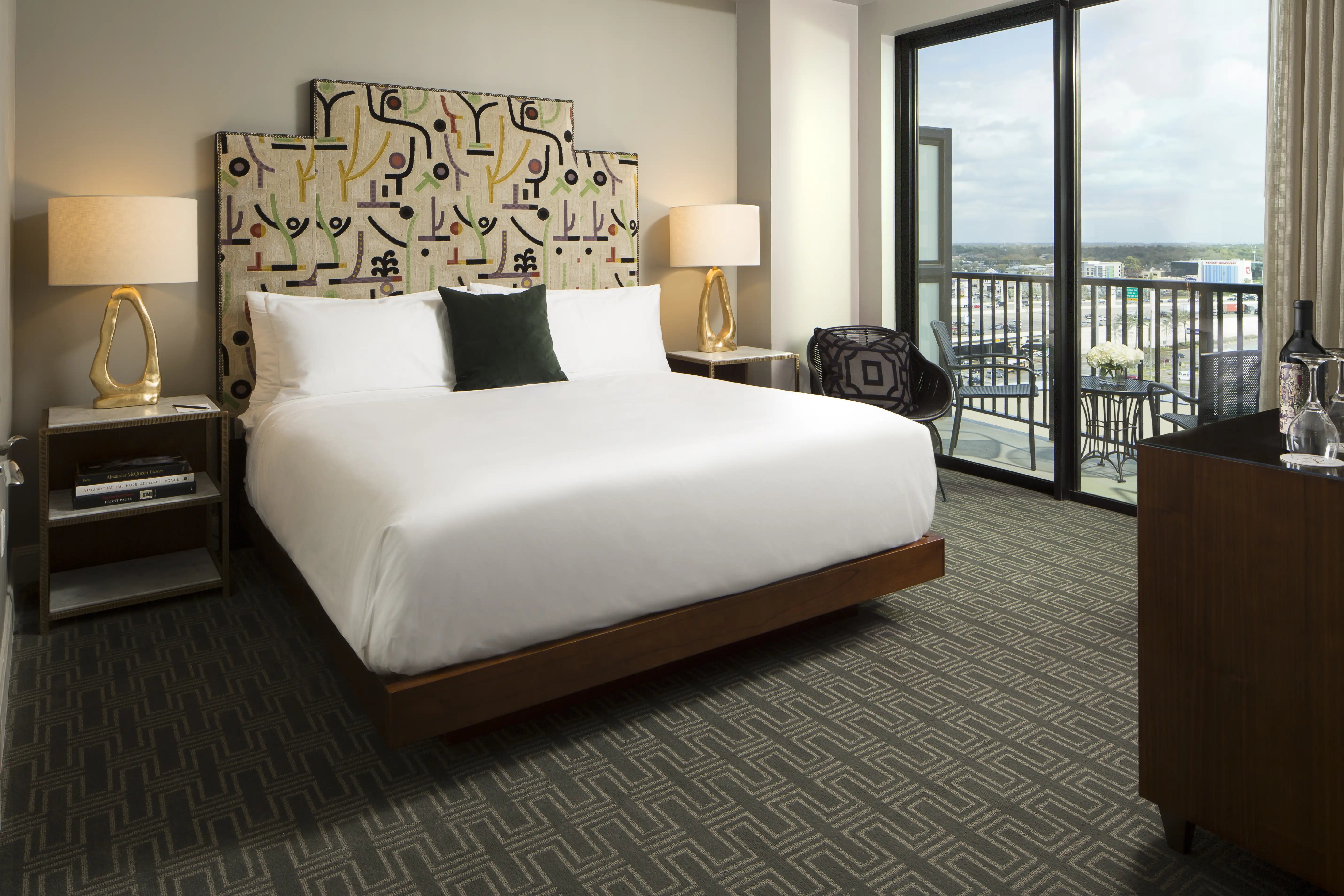 Hotel ZaZa Houston Memorial City Guest Room Balcony Corner Suite King