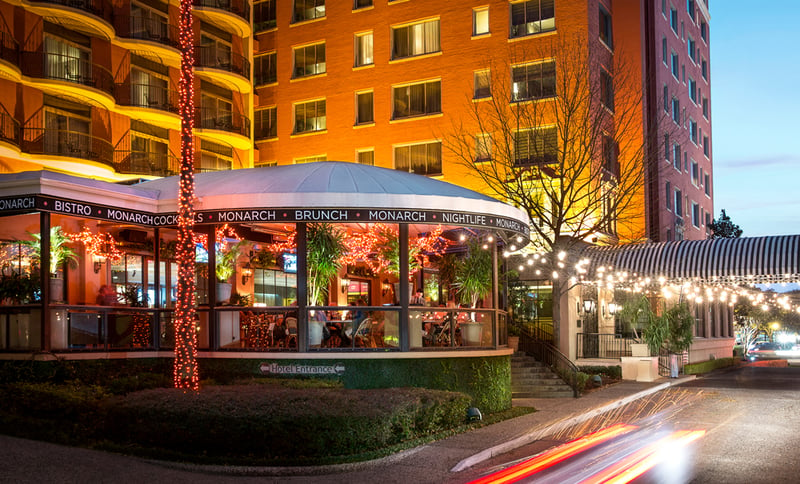 Hotel ZaZa Houston Museum District Dining Monarch Terrace Exterior 2